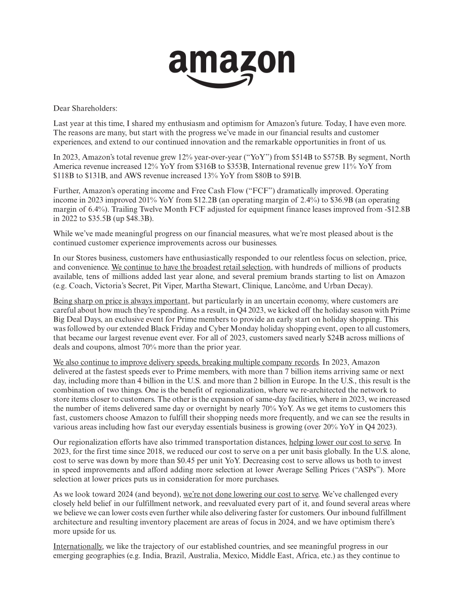 亚马逊Amazon.com Inc.（AMZN）2023年年度报告「NASDAQ」（英文版）（92页）.pdf_第2页