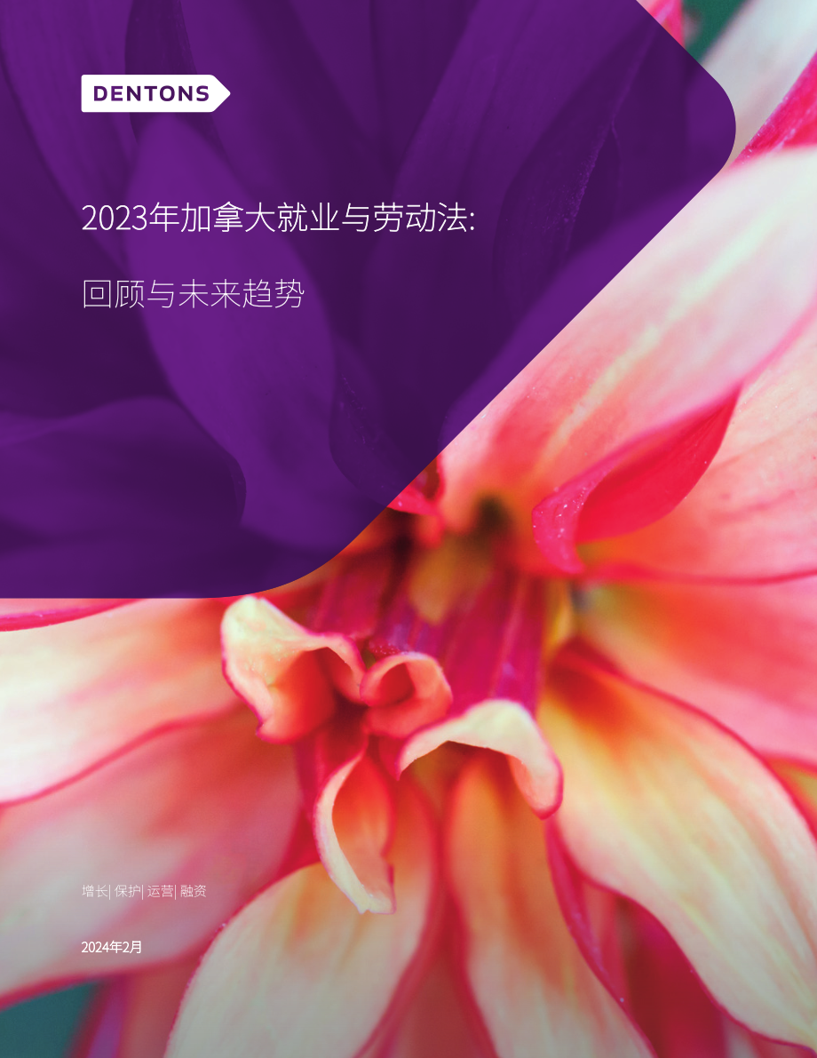 大成：加拿大就业和劳工年度2023年回顾及未来趋势报告（英文版）（15页）.pdf_第1页