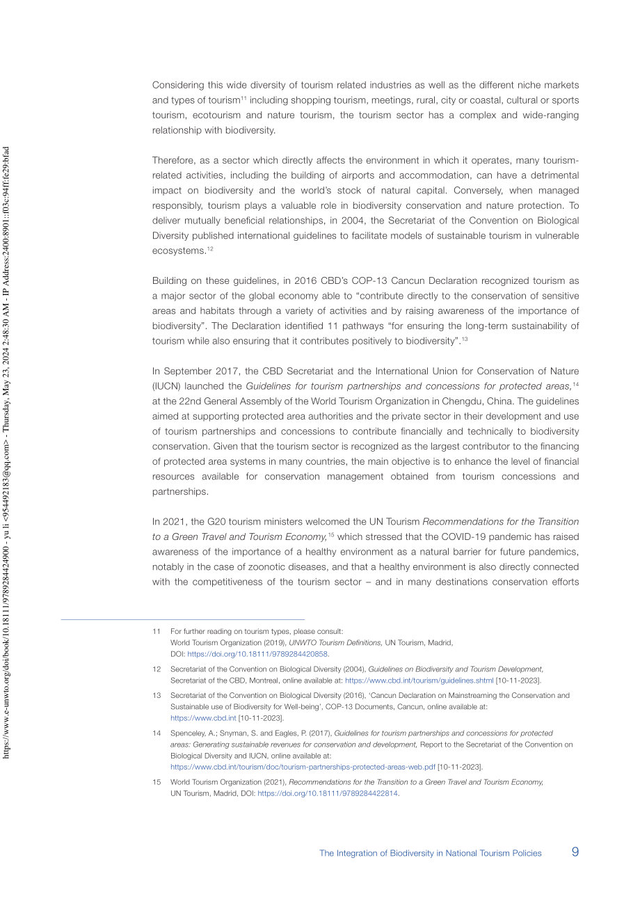 UN Tourism：2024生物多样性与国家旅游政策的整合研究报告（英文版）（48页）.pdf_第11页