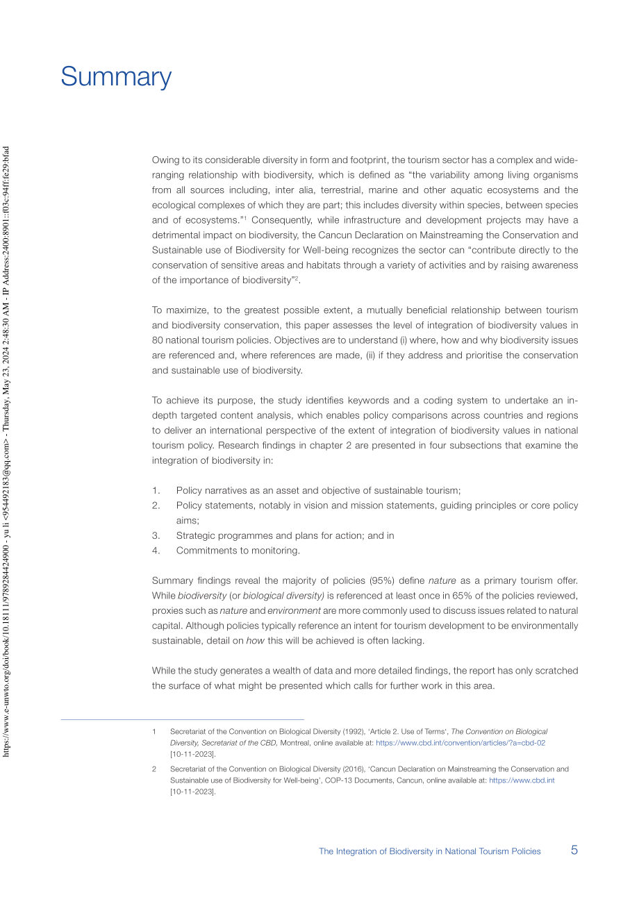 UN Tourism：2024生物多样性与国家旅游政策的整合研究报告（英文版）（48页）.pdf_第7页