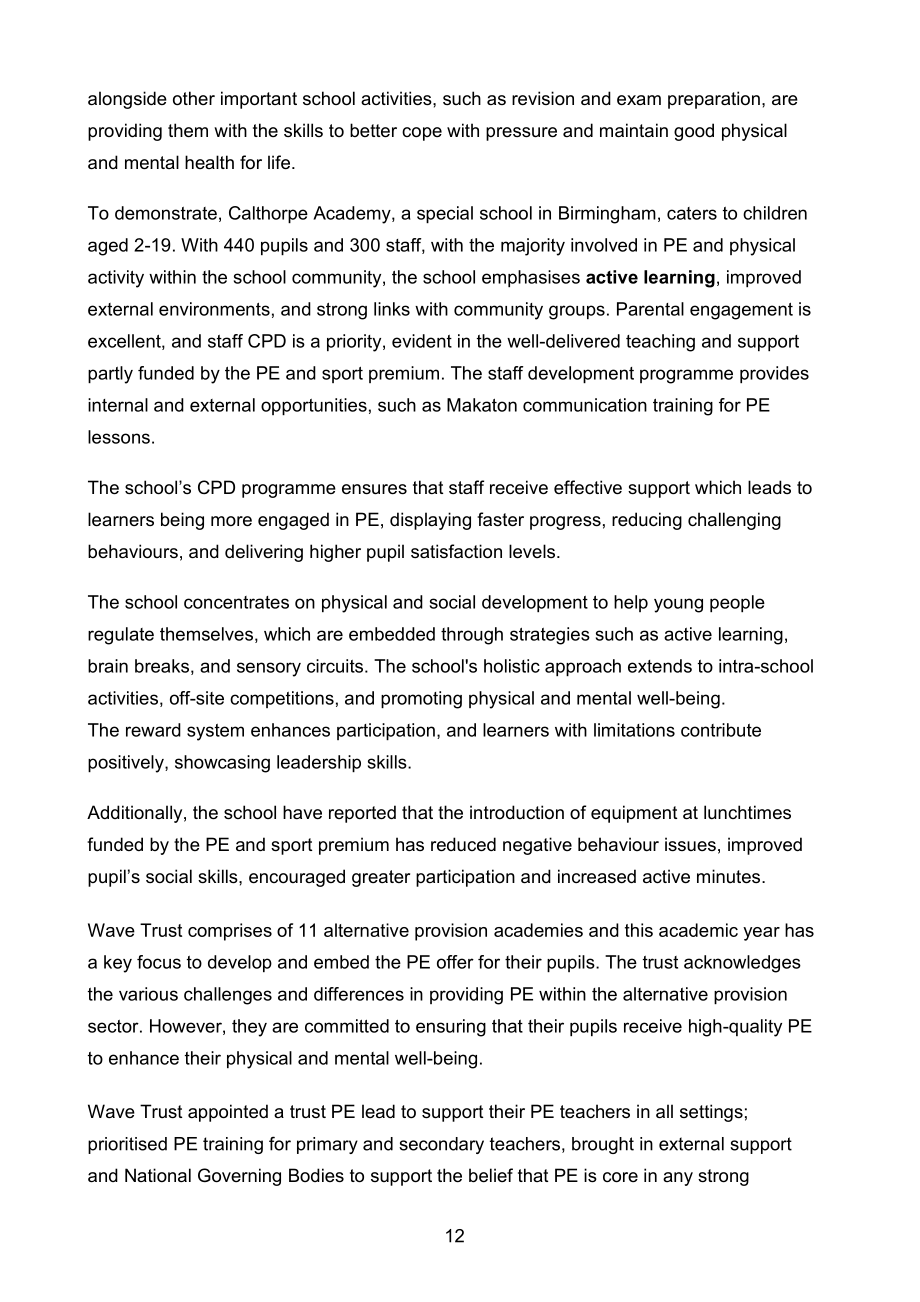 英国教育部：2024加强学校体育教育供给与提升体育活动及运动参与机会指南（英文版）（42页）.pdf_第12页