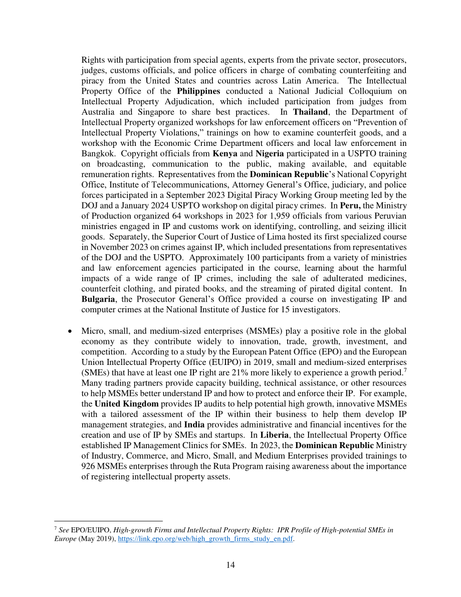 美国USTR：2024年知识产权保护和执法特别301报告（英文版）（93页）.pdf_第14页