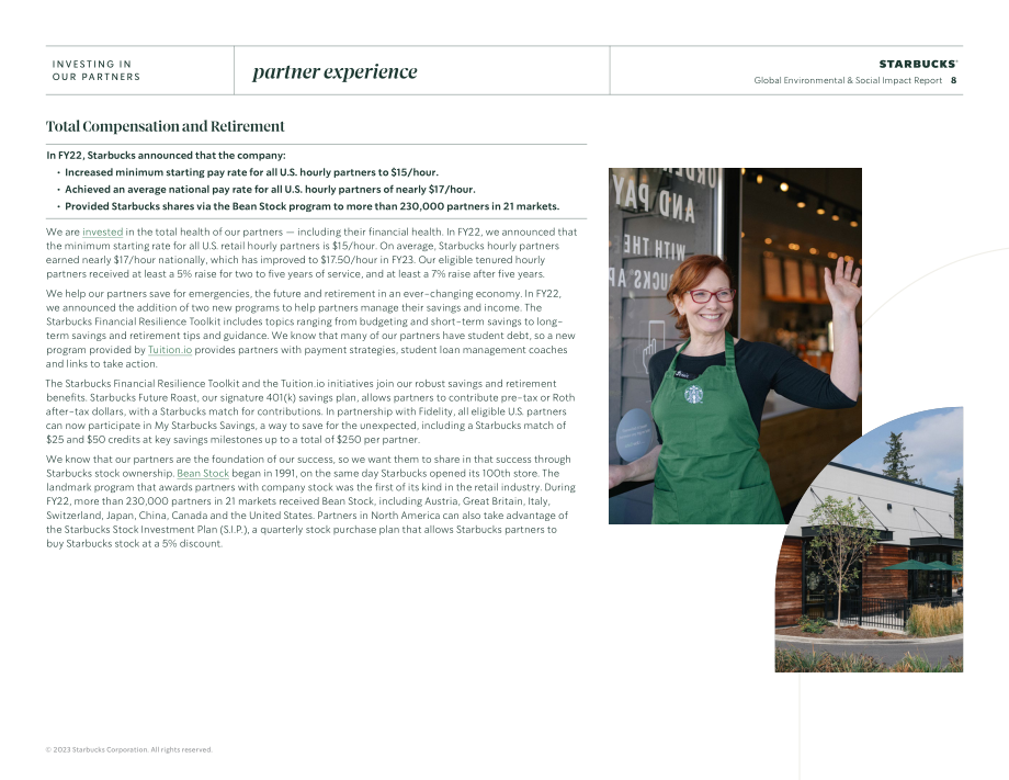 星巴克咖啡 Starbucks（SBUX）：2022年环境与社会影响报告（英文版）（82页）.pdf_第8页