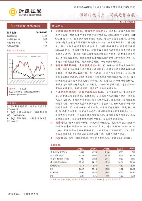 迎驾贡酒-公司研究报告-徽酒拾级而上洞藏趁势启航-240613（28页）.pdf