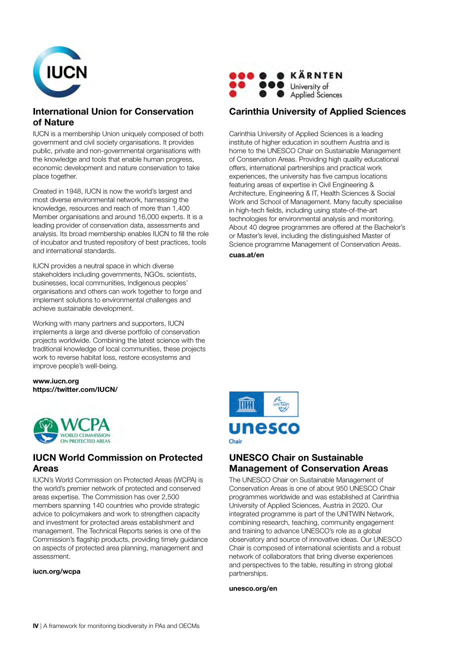 IUCN：2024自然保护地和其他有效的区域保护措施中的生物多样性监测框架-概念、方法和技术报告（英文版）（110页）.pdf_第4页