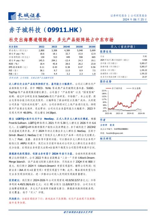 赤子城科技-港股公司研究报告-社交出海赛道领跑者多元产品矩阵抢占中东市场-240625（28页）.pdf