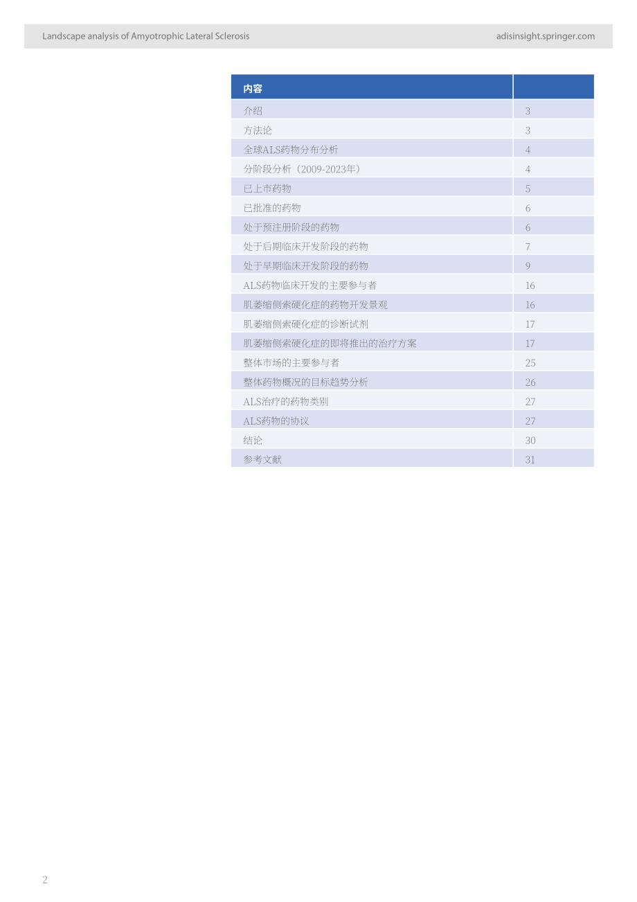 AdisInsight：2024深入洞察：渐冻症药物格局分析报告（英文版）（32页）.pdf_第2页