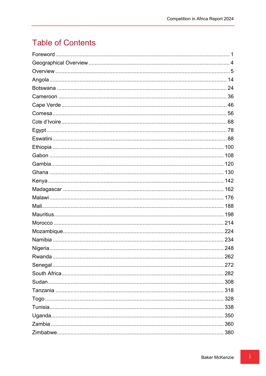 贝克·麦坚时：2024年非洲竞争与反垄断报告（英文版）（393页）.pdf_第4页