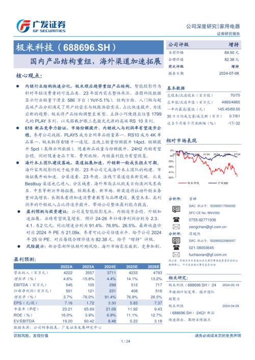 极米科技-公司深度研究报告：国内产品结构重组海外渠道加速拓展-240706（24页）.pdf