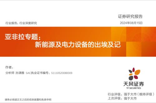 电力设备行业亚非拉专题：新能源及电力设备的出埃及记-240815（43页）.pdf