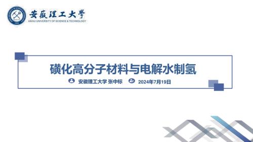 安徽理工-磺化高分子材料与电解水制氢.pdf
