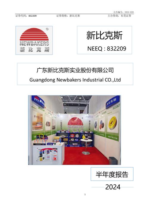 定期报告-新比克斯：2024年半年度报告.PDF