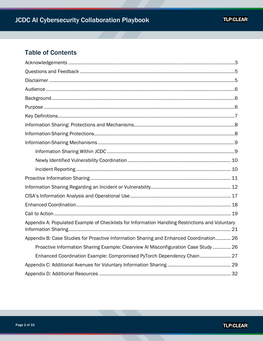 美国网络安全和基础设施安全局：2025联合网络防御协作组织人工智能网络安全协作手册（英文版）（33页）.pdf_第2页