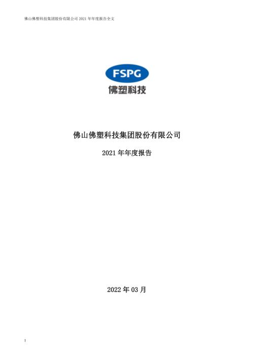 佛塑科技：2021年年度报告.PDF