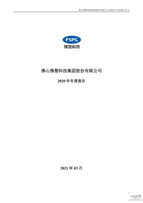 佛塑科技：2020年年度报告.PDF