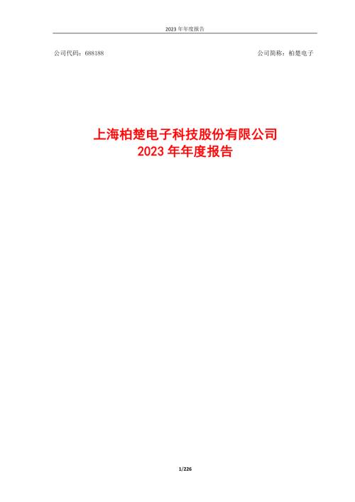 柏楚电子：2023年年度报告.PDF