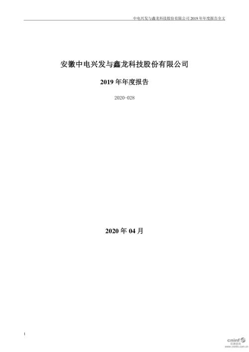 中电兴发：2019年年度报告.PDF