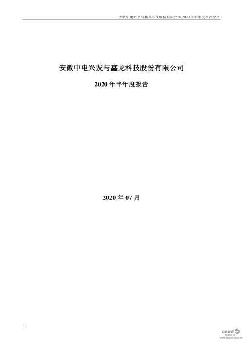 中电兴发：2020年半年度报告.PDF