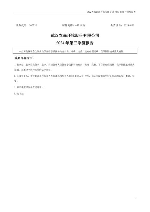ST农尚：2024年三季度报告.PDF
