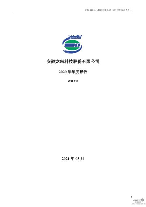 龙磁科技：2020年年度报告.PDF