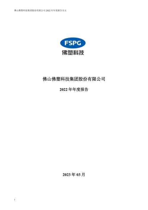 佛塑科技：2022年年度报告.PDF