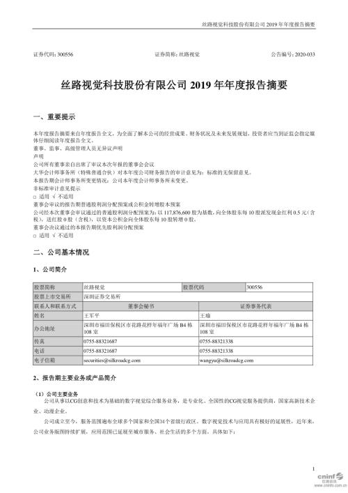 丝路视觉：2019年年度报告摘要.PDF