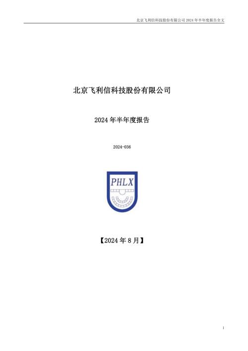 飞利信：2024年半年度报告.PDF