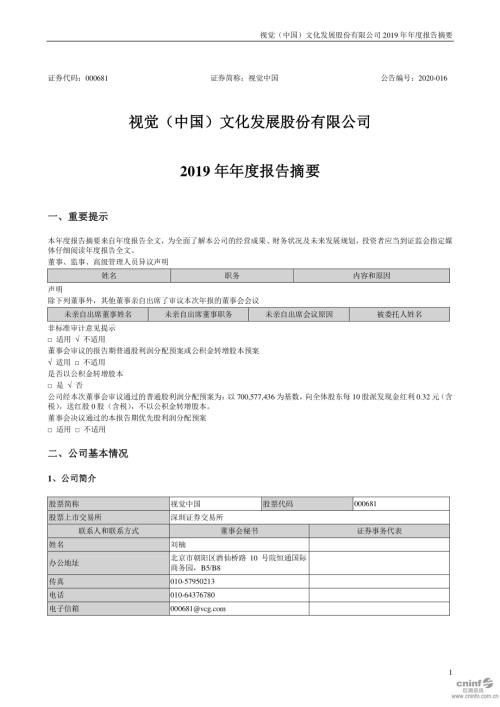 视觉中国：2019年年度报告摘要.PDF
