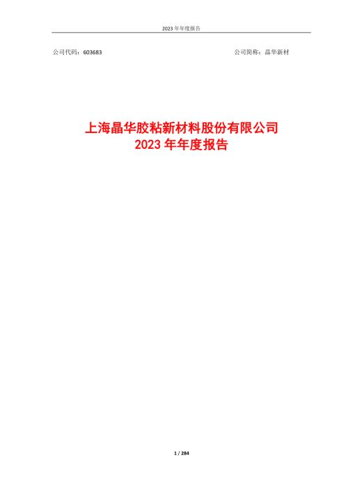 晶华新材：晶华新材2023年年度报告.PDF
