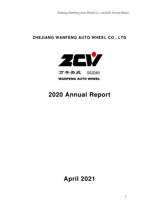 万丰奥威：2020年年度报告（英文版）.PDF