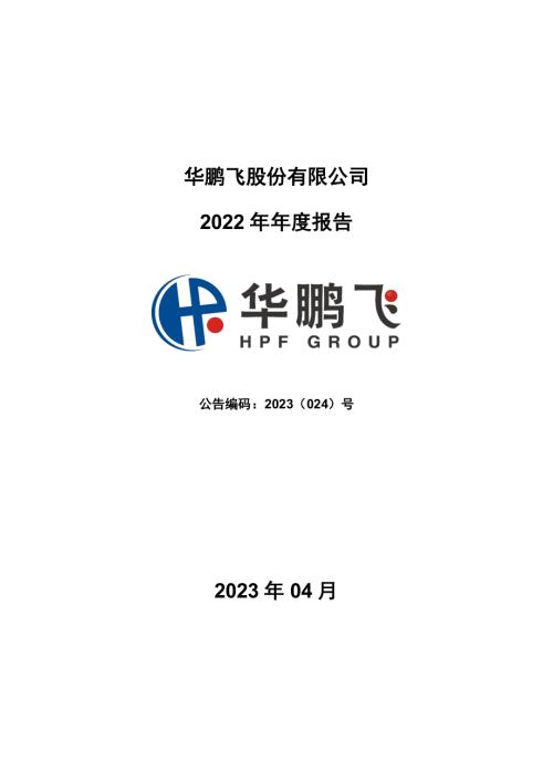 华鹏飞：2022年年度报告.PDF