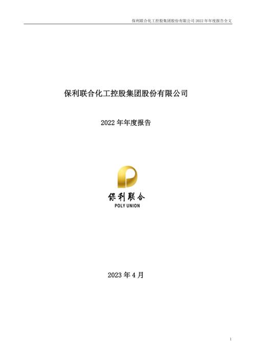 保利联合：2022年年度报告.PDF