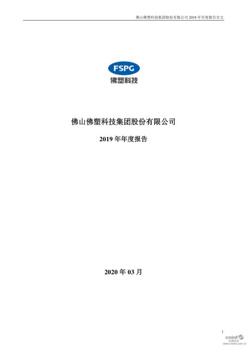 佛塑科技：2019年年度报告.PDF