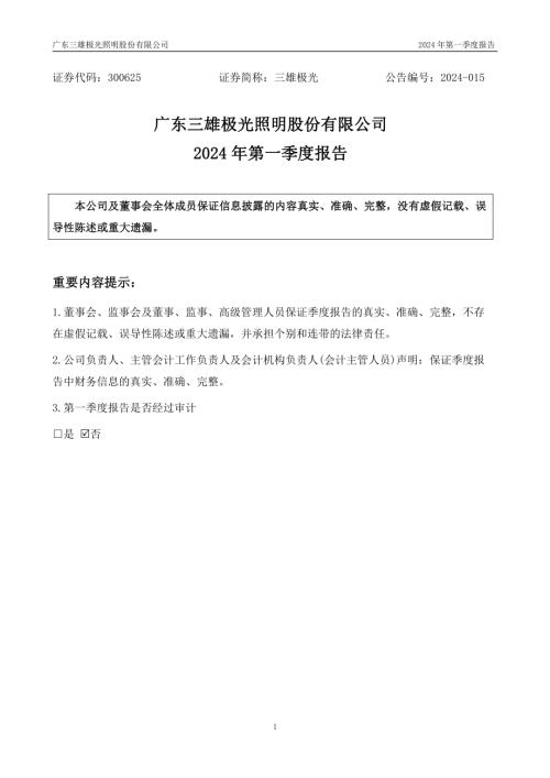 三雄极光：2024年一季度报告.PDF