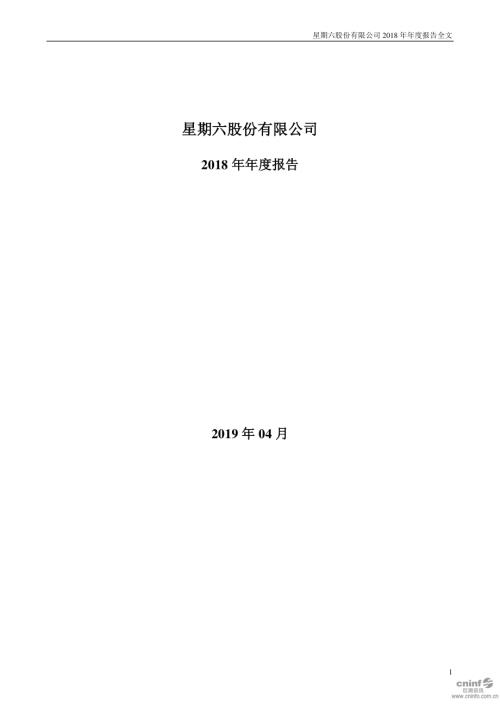 星期六：2018年年度报告.PDF