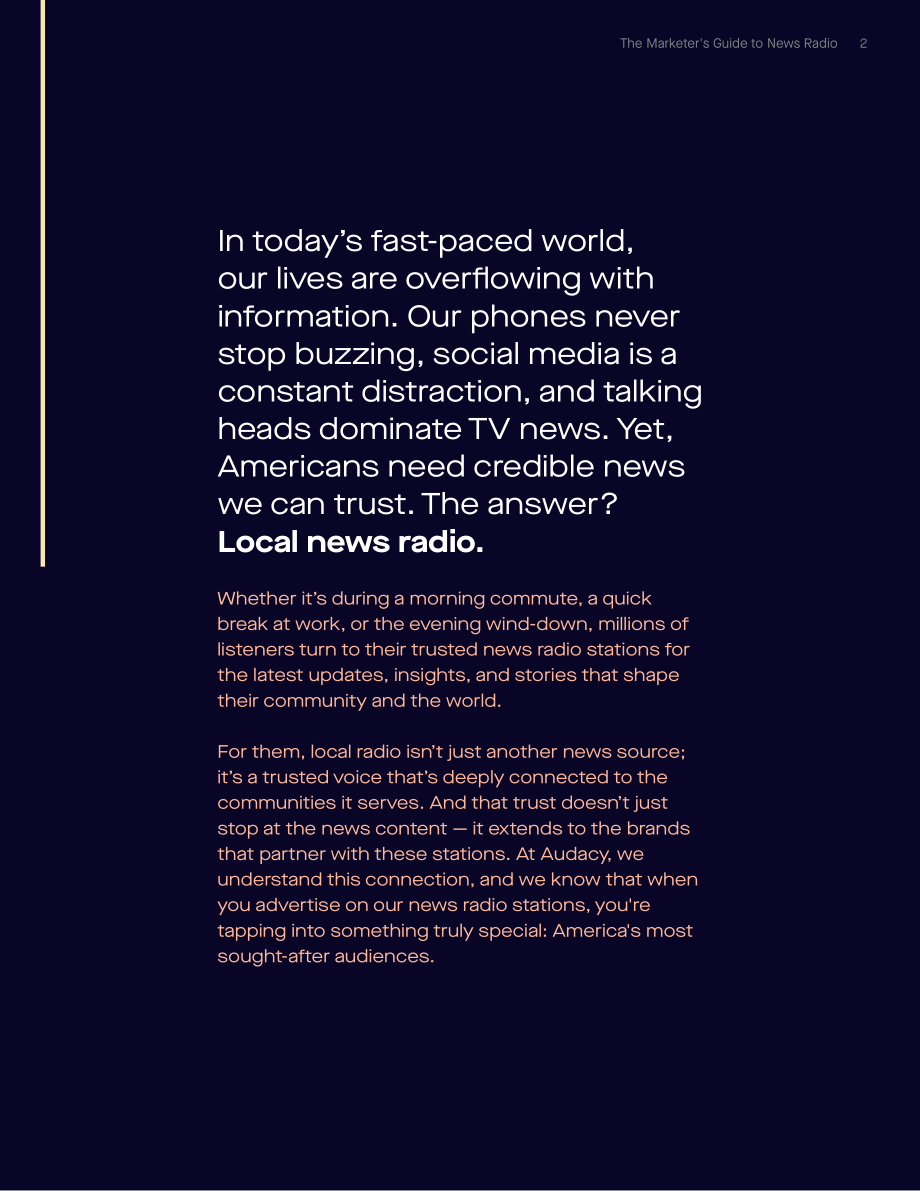 Audacy：2024新闻广播广告营销指南：信息过载时代的可靠信息源（英文版）（15页）.pdf_第2页