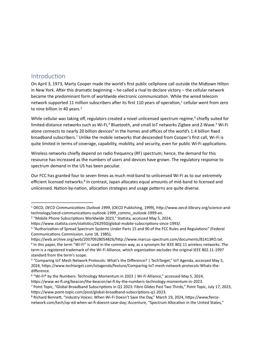 CTIA：2024 Wi-Fi历史的经验教训分析报告：中频频谱的过度分配-如何优化频谱分配及利用率（英文版）（22页）.pdf_第2页