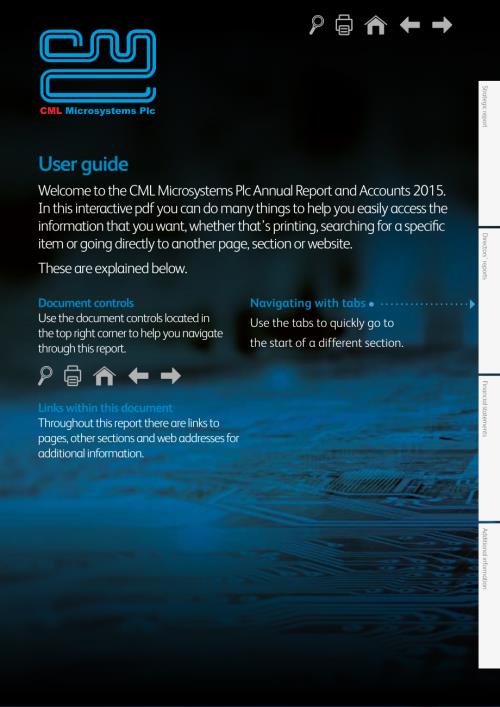 CML Microsystems Plc (CML) 2015年年度报告「LSE」.pdf