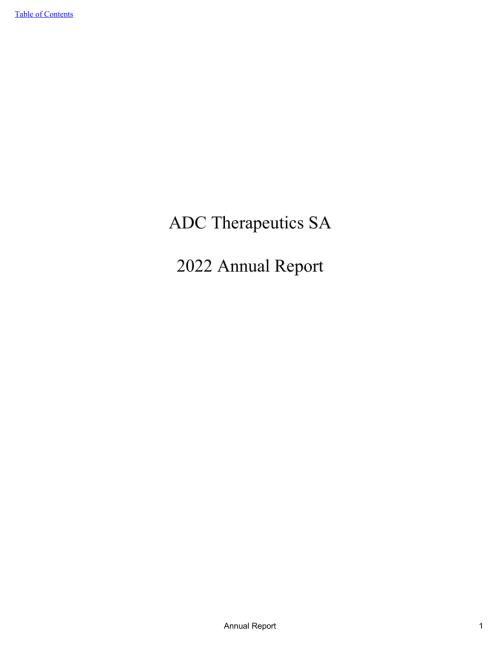 ADC Therapeutics SA (ADCT) 2022年年度报告「NYSE」.pdf