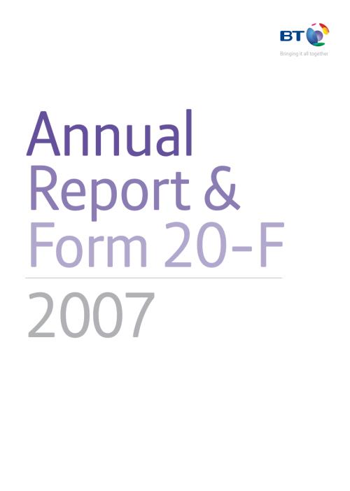 BT Group plc (BT) 2007年年度报告「LSE」.pdf