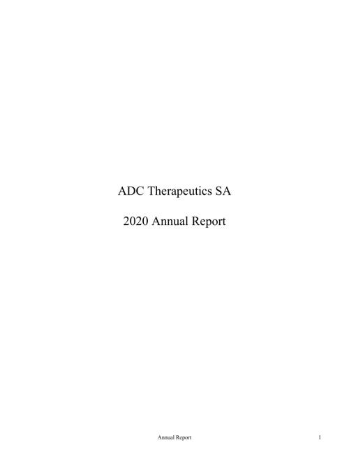 ADC Therapeutics SA (ADCT) 2020年年度报告「NYSE」.pdf