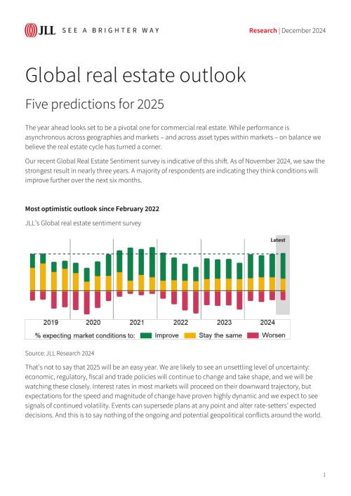 仲量联行(JLL)：2025年全球房地产市场展望报告：五大预测（英文版）（10页）.pdf