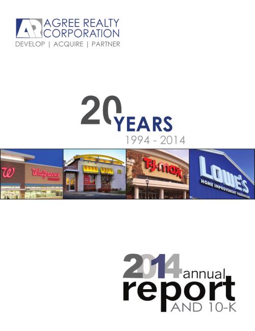 Agree Realty Corporation (ADC) 2014年年度报告「NYSE」.pdf