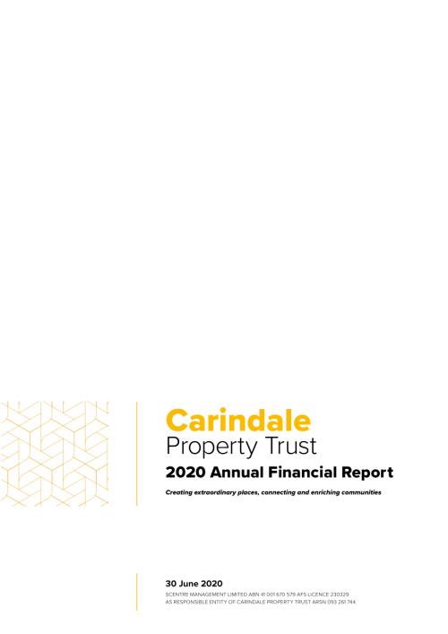 Carindale Property Trust (CDP) 2020年年度报告「ASX」.pdf