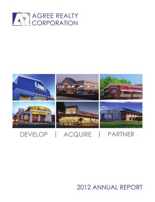 Agree Realty Corporation (ADC) 2012年年度报告「NYSE」.pdf