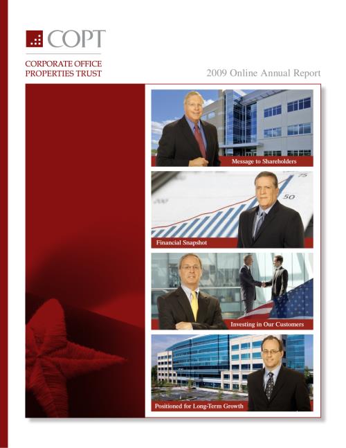 COPT Defense Properties (CDP) 2009年年度报告「NYSE」.pdf