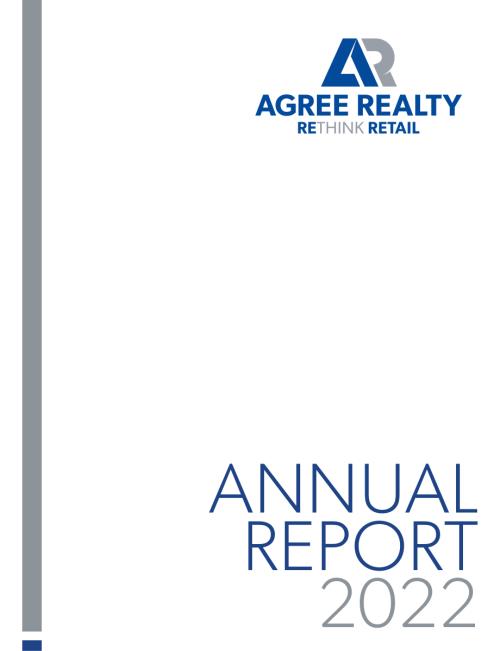 Agree Realty Corporation (ADC) 2022年年度报告「NYSE」.pdf