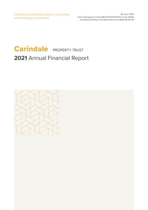 Carindale Property Trust (CDP) 2021年年度报告「ASX」.pdf