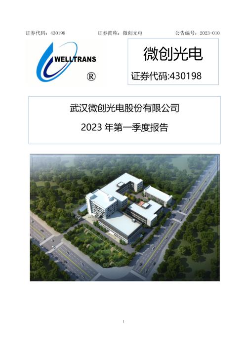 定期报告-微创光电：2023年一季度报告.pdf