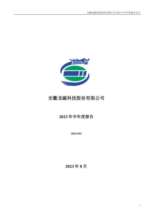龙磁科技：2023年半年度报告.PDF